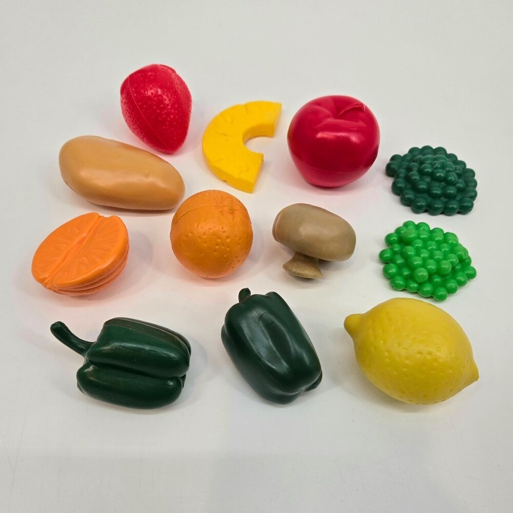 Vintage Pretend Play Food Lot Fruits and Veggies Vegetables Peas Lemon Potato